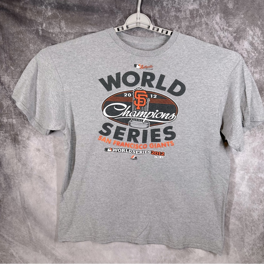 San Francisco Giants Shirt Mens XL Grey MLB 2012 World Series Champions